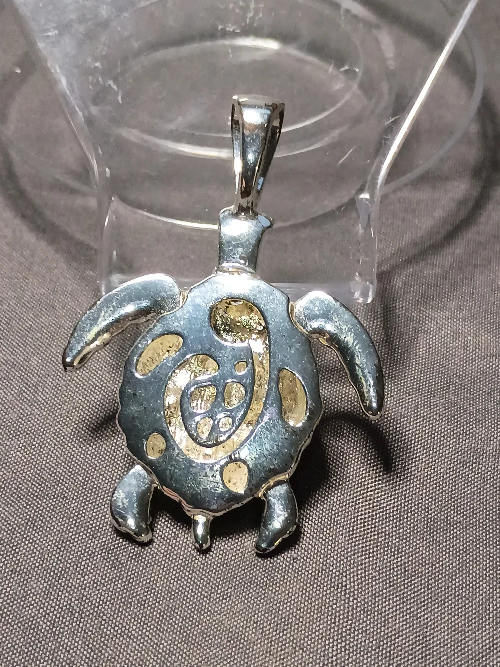 Colorful Turtle Pendant Necklace - Multicolor Enamel Sea Turtle Charm